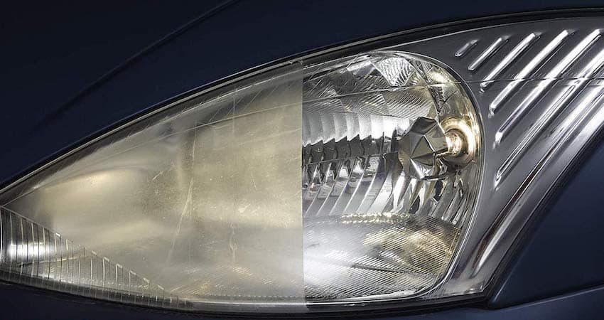 Headlight restoration before and after