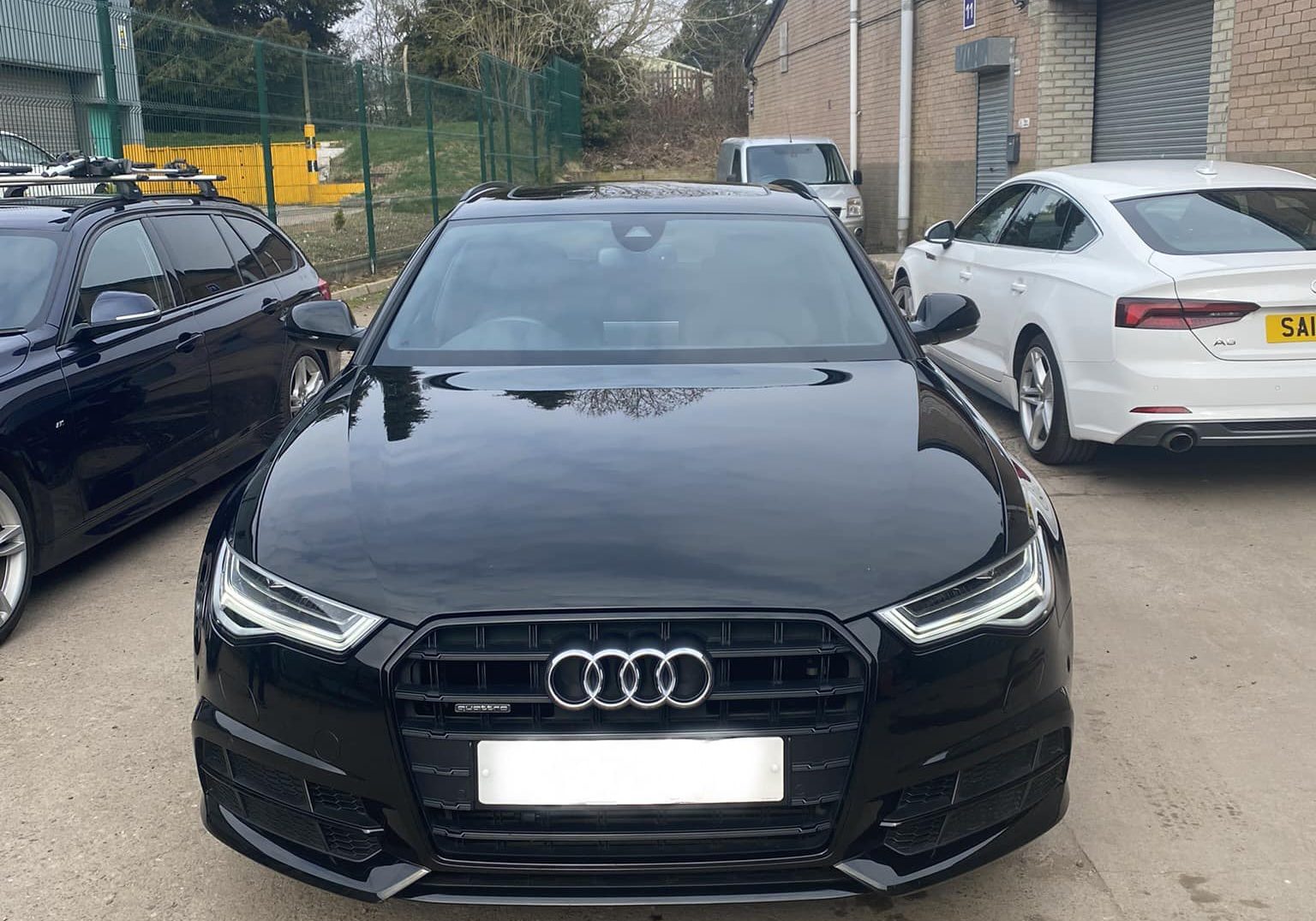 Black Audi after a full valet and ceramic maintenance